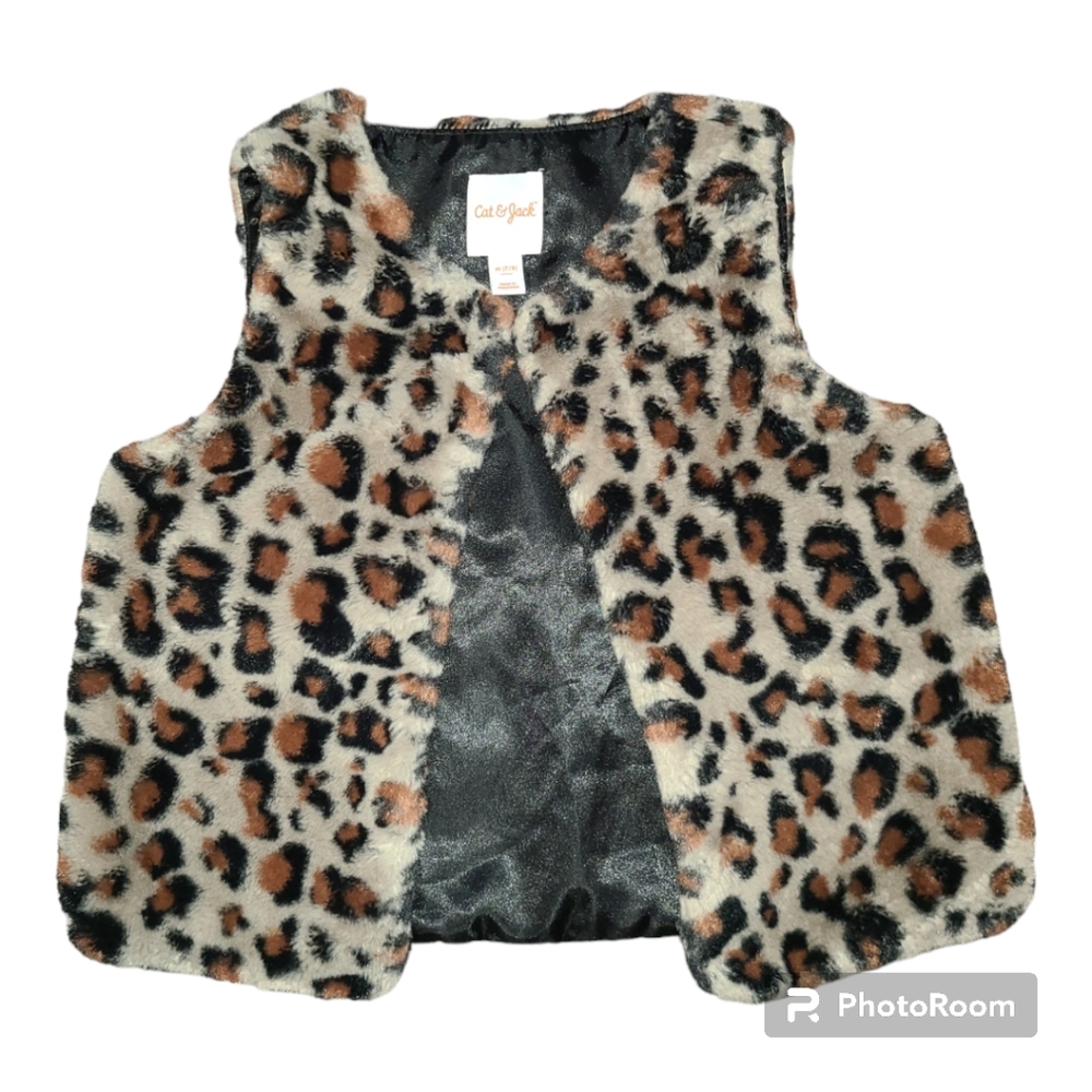 Cat & Jack Kids Faux Fur Leopard Vest